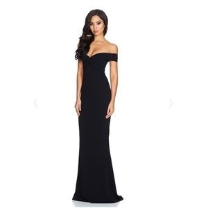 NOOKIE black off the shoulder gown